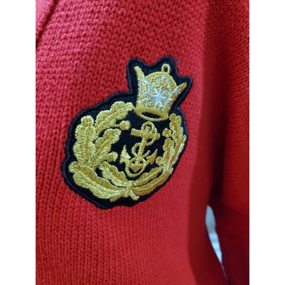 Vintage Delia McKain Red Cotton Long Sleeve Button Front Cardigan Sweater Large - Picture 2 of 14